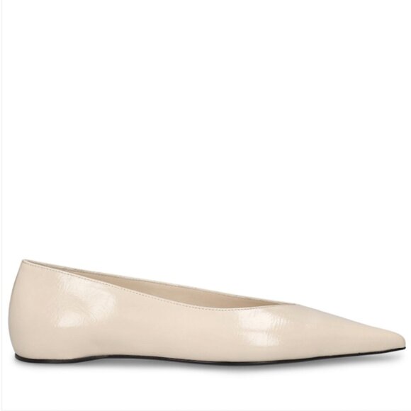 Totême The Asymmetric Ballerina Flats in Off White - Picture 1 of 4